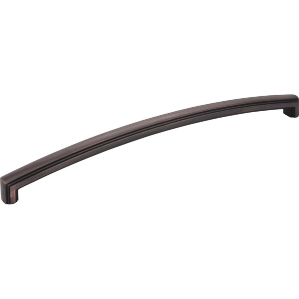 Jeffrey Alexander 12" Center-to-Center Brushed Oil Rubbed Bronze Delgado Appliance Handle 519-12DBAC - main